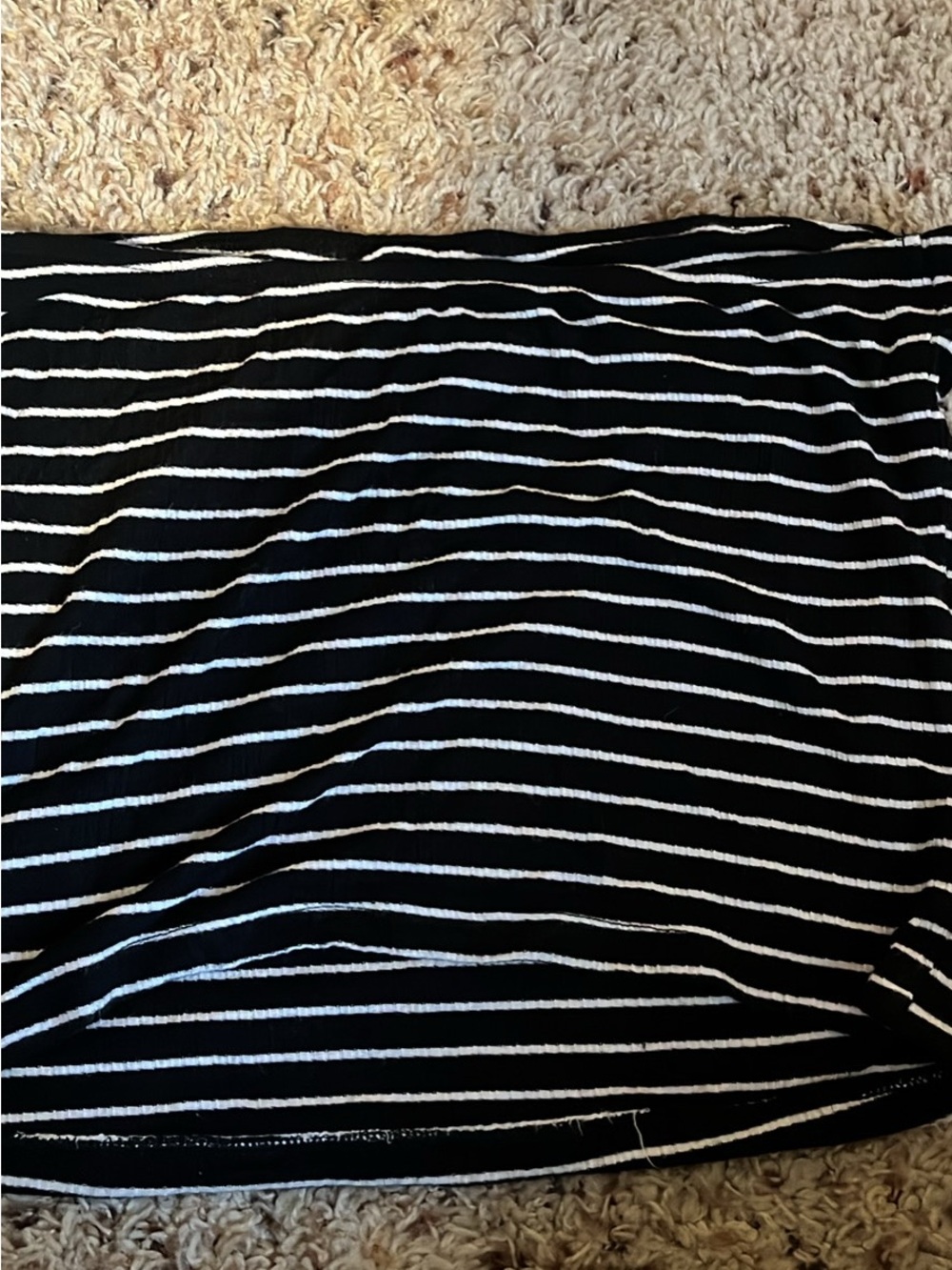 American Eagle Outfitters Black and White Striped Ribbed tube top small